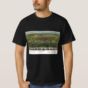 Antieke kaart van Houston, Texas met Buffalo River T-shirt
