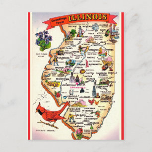 Antieke kaart van Illinois