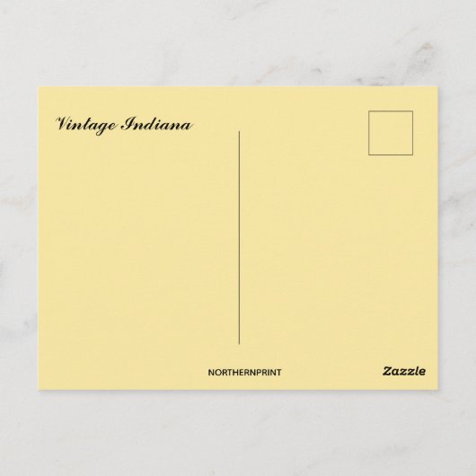 Antieke kaart van Indiana (Achterkant)