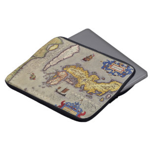 Antieke kaart van Japan door Mercator en Hondius Laptop Sleeve