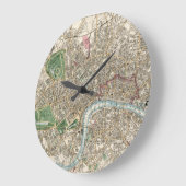 Antieke kaart van Londen Engeland (1853) Grote Klok (Hoek)