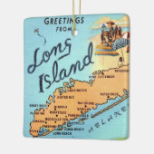 Antieke kaart van Long Island Keramisch Ornament (Links)