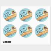 Antieke kaart van Long Island Ronde Sticker (Vel)