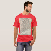 Antieke kaart van Maine 1893 T-shirt (Voorkant volledig)