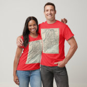 Antieke kaart van Maine 1893 T-shirt (Unisex)