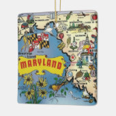 Antieke kaart van Maryland Keramisch Ornament (Links)