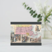 Antieke kaart van Massachusetts (Staand voorkant)