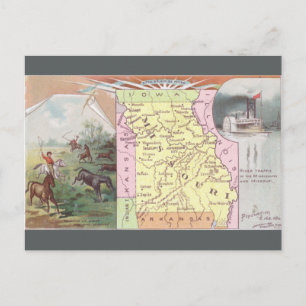 Antieke kaart van Missouri