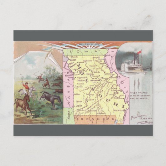 Antieke kaart van Missouri (Voorkant)