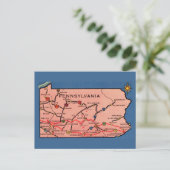 Antieke kaart van Pennsylvania  (Staand voorkant)