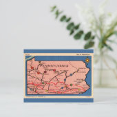 Antieke kaart van Pennsylvania  (Staand voorkant)