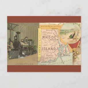 Antieke kaart van Rhode Island
