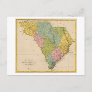 Antieke kaart van South Carolina uit 1815