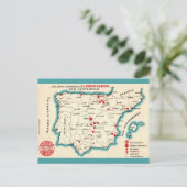 Antieke kaart van Spanje (Staand voorkant)