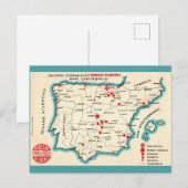 Antieke kaart van Spanje (Voorkant / Achterkant)