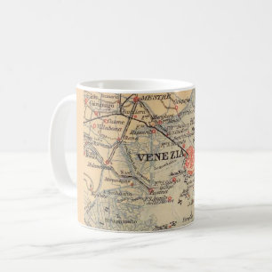 Antieke kaart van Venetië - Venezia Koffiemok