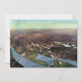 Antieke kaart van Washington DC en de Potomac-rivi