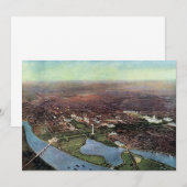 Antieke kaart van Washington DC en de Potomacrivie (Voorkant / Achterkant)