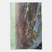 Antieke kaart van Washington DC en de Potomacrivie Theedoek (Verticaal)