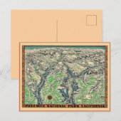 Antieke kaart van Yosemite (Voorkant / Achterkant)