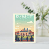 Antieke Kansas City Briefkaart (Staand voorkant)