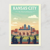 Antieke Kansas City Briefkaart (Voorkant)