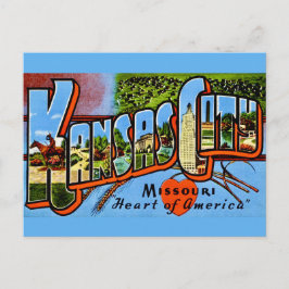 Antieke Kansas City-groet op ansichtkaart Briefkaart