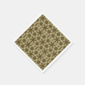 Antieke kant - chocolade en beige servetten (Hoek)