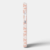 Antieke kant - wit en perzik Case-Mate iPhone case (Achterkant / Links)