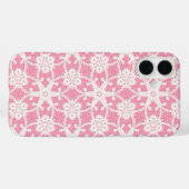 Antieke kant - wit en roze roos Case-Mate iPhone case (Achterkant (horizontaal))
