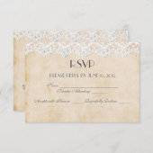 Antieke Kanten Lippen & Snor RSVP (Voorkant / Achterkant)