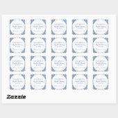 Antieke Kanten Rustieke Bruiloftsborrel Vierkante Sticker (Vel)