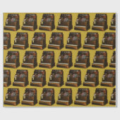 Antieke kassa, vintage detailhandelszaak cadeaupapier (Vlak)