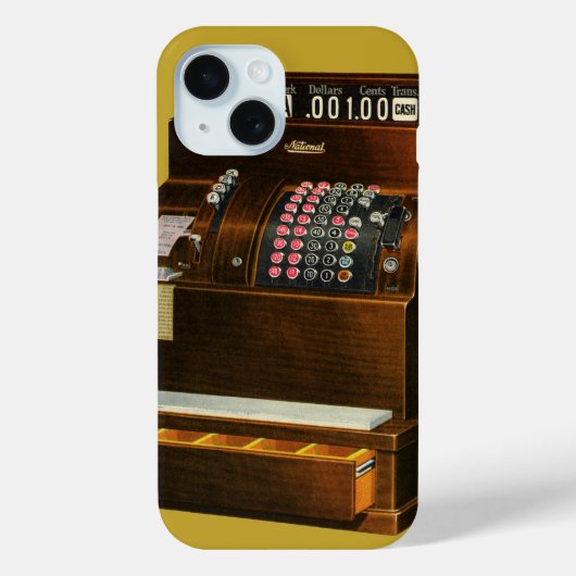Antieke kassa, vintage detailhandelszaak Case-Mate iPhone case (Achterkant)