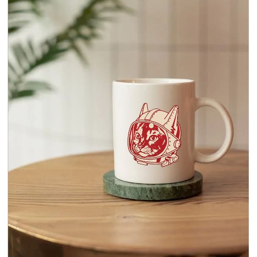 Antieke kat astronaut     koffiemok