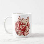 Antieke kat astronaut     koffiemok (Links)