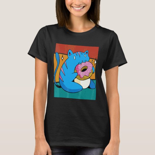 Antieke Kat Donut T-shirt (Voorkant)