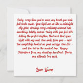 Antieke Kat & Hart Valentijnsdag Kaart (Achterkant)