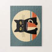 Antieke Kat & Koffie Legpuzzel (Verticaal)