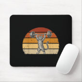 Antieke Kat Krachttraining Gym Overheid Muismat (Met muis)