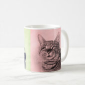 Antieke kat met halsband koffiemok (Voorkant rechts)