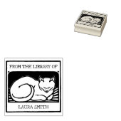Antieke Kat Van De Bibliotheek Van Rubberstempel (Gestempeld)