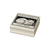 Antieke Kat Van De Bibliotheek Van Rubberstempel (Stempel)