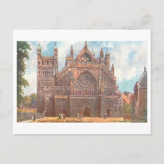 Antieke Kathedraal van Exeter Briefkaart (Voorkant)