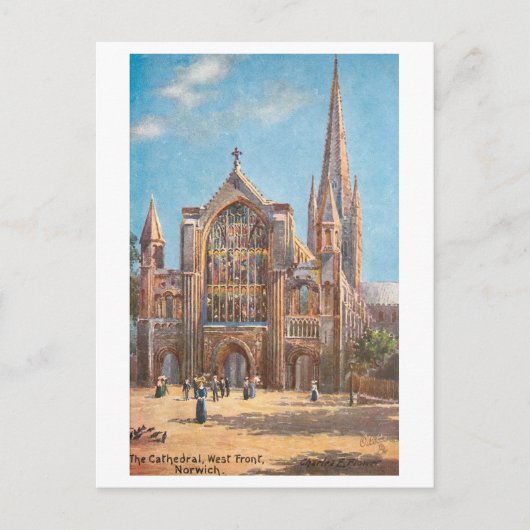 Antieke kathedraal van Norwich Briefkaart (Voorkant)