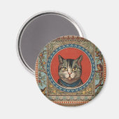 Antieke kattenleven voor Kitty Cat Klassieke Victo Magneet (Voorkant / Achterkant)