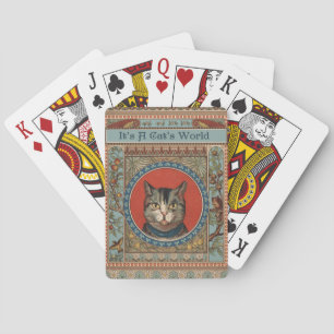 Antieke kattenleven voor Kitty Cat Klassieke Victo Pokerkaarten