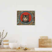 Antieke kattenleven voor Kitty Cat Klassieke Victo Poster (Keuken)