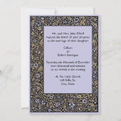 Antieke Kelmscott Bloem Bruiloft Uitnodiging (Achterkant)