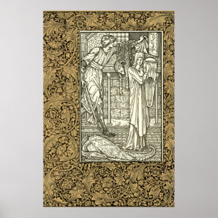 Antieke Kelmscott Press William Morris Rand Poster
